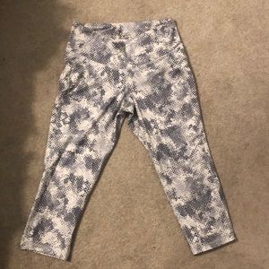 White and gray yoga pants